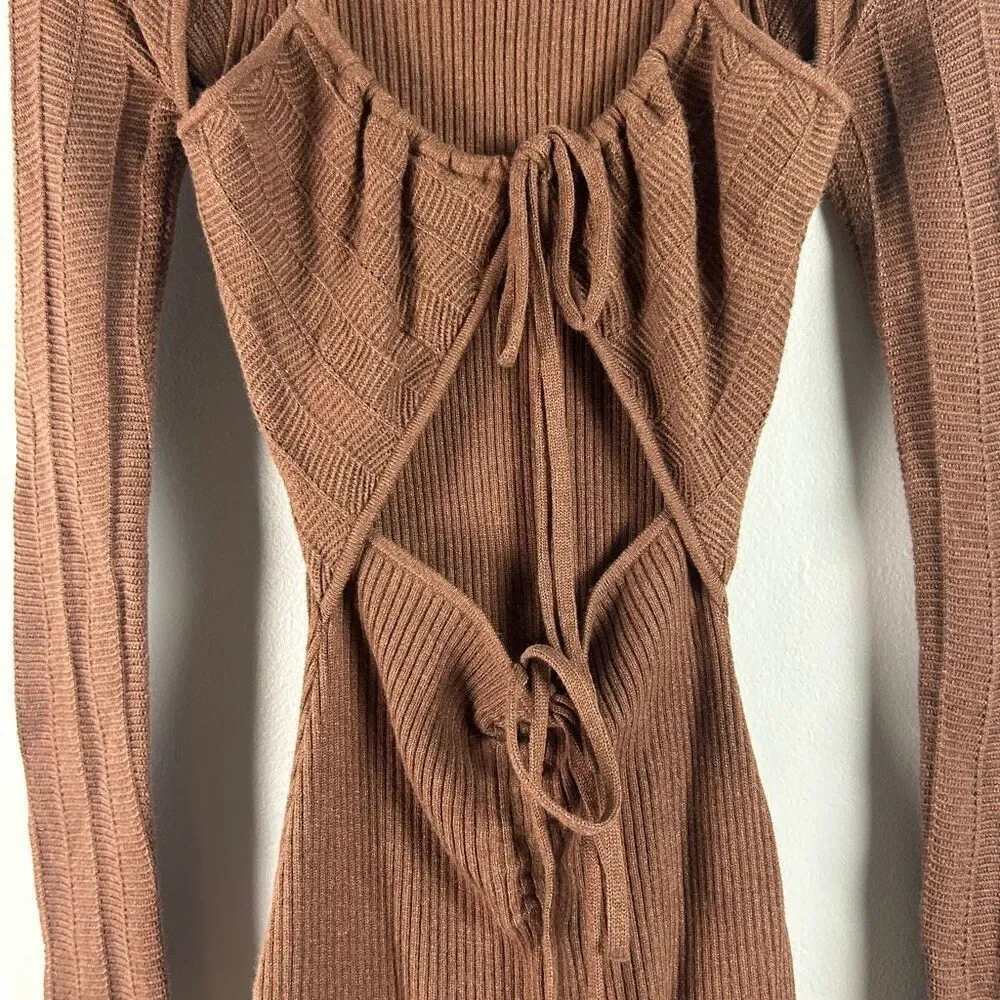 H:ours (Revolve) Willa  Rib Knit Long Sleeve Mini Dress